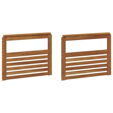 vidaXL Κάθισμα 2 τεμ. Φυσικό 79x6x61cm Στερεό Ξύλο Ακακίας