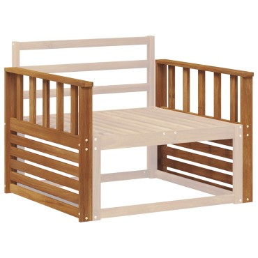 vidaXL Κάθισμα 2 τεμ. Φυσικό 80x6x61cm Στερεό Ξύλο Ακακίας