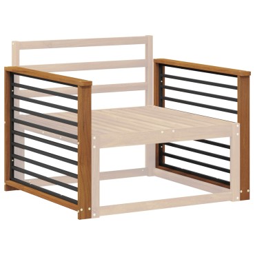 vidaXL Κάθισμα 2 τεμ. Φυσικό 80x6x61cm Στερεό Ξύλο Ακακίας