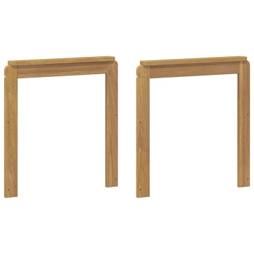 vidaXL Μονάδα μπράτσων 2 τεμ. Λευκό 59x6x61cm Στερεό Ξύλο Ακακίας