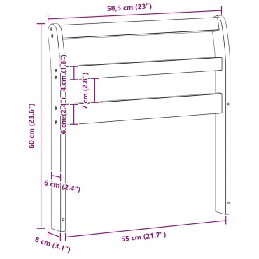 vidaXL Μονάδα μπράτσων 2 τεμ. Λευκό 58,5x8,5x60cm