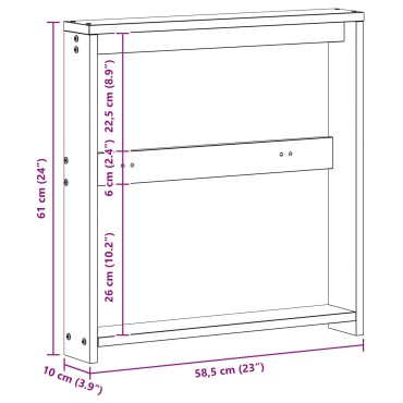 vidaXL Μονάδα μπράτσων 2 τεμ. Λευκό 58,5x10x61cm
