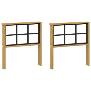vidaXL Μονάδα μπράτσων 2 τεμ. Λευκό 60x6x61cm Στερεό Ξύλο Ακακίας