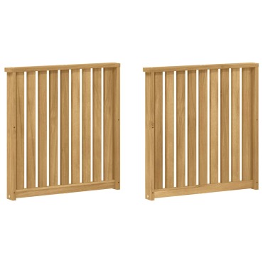 vidaXL Μονάδα μπράτσων 2 τεμ. Λευκό 60x6x61cm Στερεό Ξύλο Ακακίας