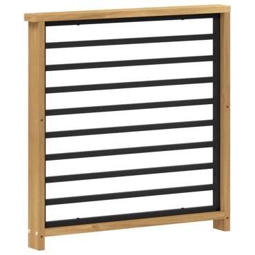 vidaXL Μονάδα μπράτσων 2 τεμ. Λευκό 60x6x61cm Στερεό Ξύλο Ακακίας