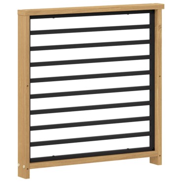 vidaXL Μονάδα μπράτσων 2 τεμ. Λευκό 60x6x61cm Στερεό Ξύλο Ακακίας