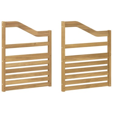 vidaXL Μονάδα μπράτσων 2 τεμ. Λευκό 59x4x73cm Στερεό Ξύλο Ακακίας