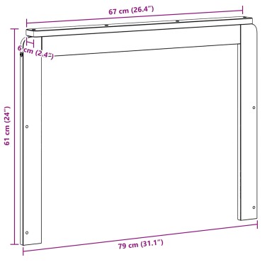 vidaXL Μονάδα μπράτσων 2 τεμ. Λευκό 79x6x61cm