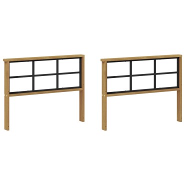 vidaXL Μονάδα μπράτσων 2 τεμ. Λευκό 80x6x61cm Στερεό Ξύλο Ακακίας