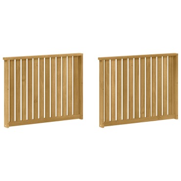 vidaXL Μονάδα μπράτσων 2 τεμ. Λευκό 80x6x61cm Στερεό Ξύλο Ακακίας