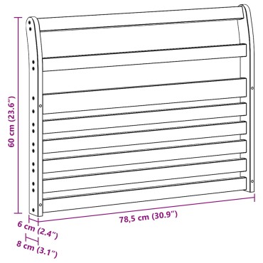 vidaXL Μονάδα μπράτσων 2 τεμ. Λευκό 78,5x8,5x60 εκ