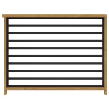 vidaXL Μονάδα μπράτσων 2 τεμ. Λευκό 80x6x61cm Στερεό Ξύλο Ακακίας