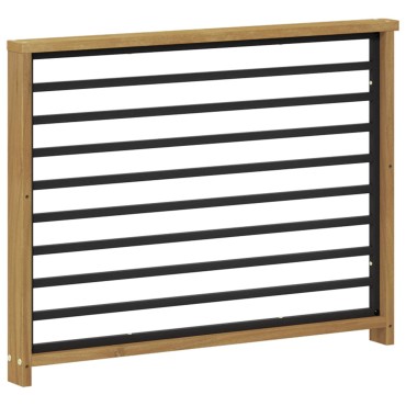 vidaXL Μονάδα μπράτσων 2 τεμ. Λευκό 80x6x61cm Στερεό Ξύλο Ακακίας