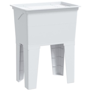 vidaXL Νιπτήρας Πλύσης Ρούχων Λευκός 59x41x75 εκ. από Ρητίνη