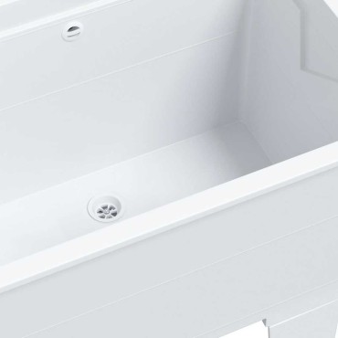 vidaXL Νιπτήρας Πλύσης Ρούχων Λευκός 59x41x75 εκ. από Ρητίνη