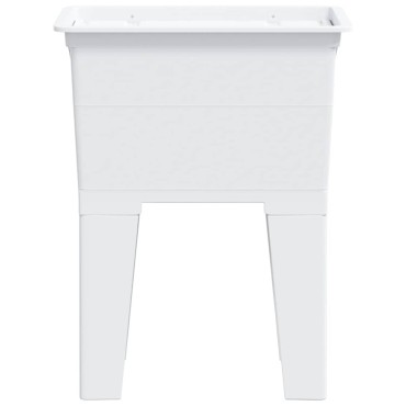 vidaXL Νιπτήρας Πλύσης Ρούχων Λευκός 59x41x75 εκ. από Ρητίνη
