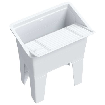 vidaXL Νιπτήρας Πλύσης Ρούχων Λευκός 59x41x75 εκ. από Ρητίνη