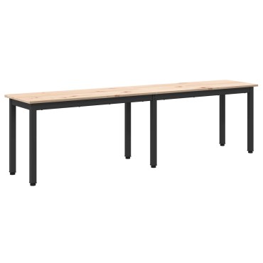 vidaXL παγκάκι Φυσικό 160x35x45cm Στερεά ξυλεία πεύκου