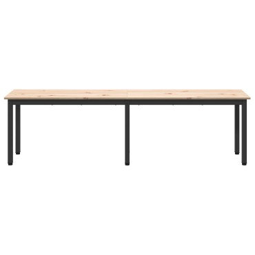 vidaXL παγκάκι Φυσικό 160x35x45cm Στερεά ξυλεία πεύκου