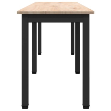 vidaXL παγκάκι Φυσικό 160x35x45cm Στερεά ξυλεία πεύκου