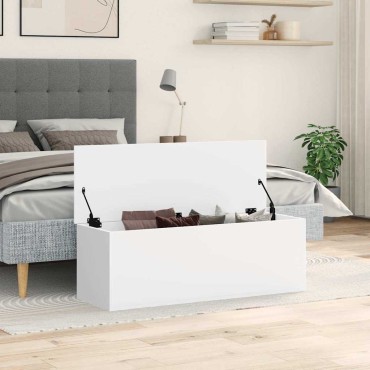 vidaXL Κουτί Αποθήκευσης Λευκό 102x35x35cm από Επεξεργασμένο Ξύλο 1 τεμ.