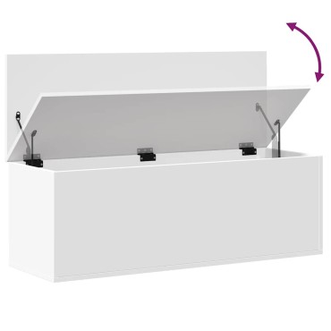 vidaXL Κουτί Αποθήκευσης Λευκό 102x35x35cm από Επεξεργασμένο Ξύλο 1 τεμ.