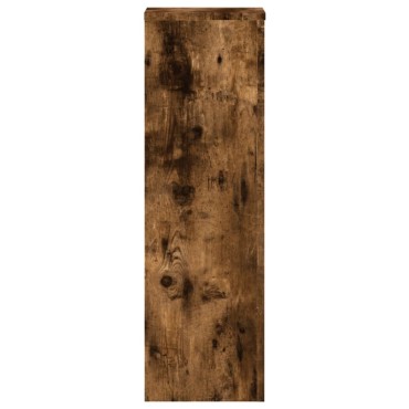 vidaXL Βάσεις Φυτών 2Τεμ. Καπνιστή Δρυς 25x25x80εκ. Επεξεργασμένο Ξύλο