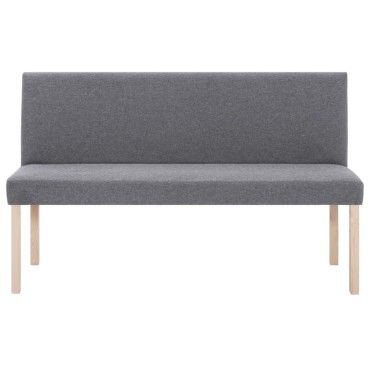 vidaXL Παγκάκι Ανοιχτό Γκρι από Πολυεστέρα 139,5x54x85,5cm 1 τεμ.