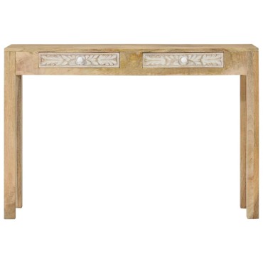 vidaXL Τραπέζι Κονσόλα 110x30x75cm από Μασίφ Ξεβαμμένο Ξύλο Μάνγκο 1 τεμ.