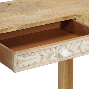 vidaXL Τραπέζι Κονσόλα 110x30x75cm από Μασίφ Ξεβαμμένο Ξύλο Μάνγκο 1 τεμ.