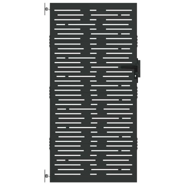 vidaXL Πύλη Κήπου Μαύρο 85 x 200 cm Ατσάλι με Επικάλυψη Πούδρας