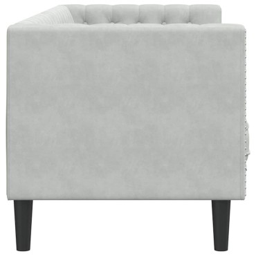 vidaXL Καναπές Ανοιχτό γκρι 194x74,5x70,5cm Βελούδο