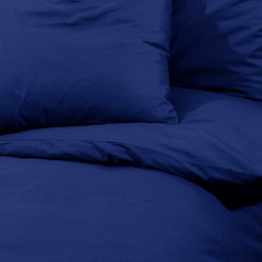 vidaXL Σετ Παπλωματοθήκης Ναυτικό Μπλε 240x220 εκ. Βαμβακερό