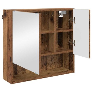 vidaXL Σετ Επίπλων Μπάνιου 3 τεμ. Παλιό Ξύλο 61x35x64cm