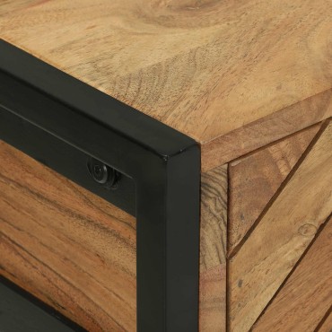 vidaXL Τραπέζι κονσόλας Καφέ 90x35x75cm Στερεό Ξύλο Ακακίας 1 τεμ.
