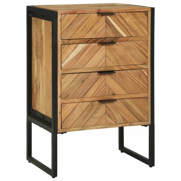 vidaXL Πλαϊνό γραφείο 50x35x75cm Μασίφ ξύλο ακακίας 1 τεμ.