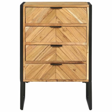 vidaXL Πλαϊνό γραφείο 50x35x75cm Μασίφ ξύλο ακακίας 1 τεμ.