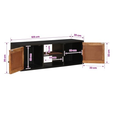 vidaXL Ντουλάπι TV με ράφι με αποθήκευση με πόρτα 105x30x35 εκ 1 τεμ.