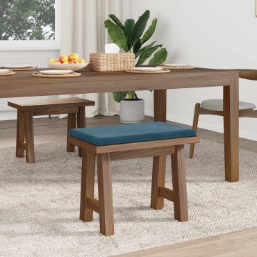 vidaXL Μαξιλάρι πάγκου Βελούδο Μπλε Βάθος 60x38x6,5cm