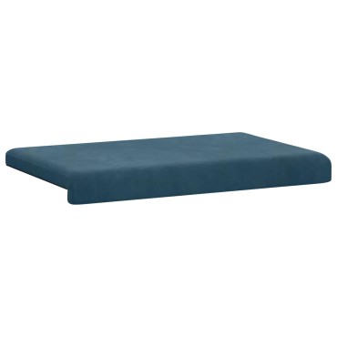 vidaXL Μαξιλάρι πάγκου Βελούδο Μπλε Βάθος 60x38x6,5cm