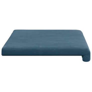 vidaXL Μαξιλάρι πάγκου Βελούδο Μπλε Βάθος 60x38x6,5cm