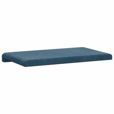 vidaXL Μαξιλάρι πάγκου Βελούδο Μπλε Βάθος 60x38x6,5cm