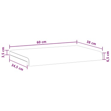 vidaXL Μαξιλάρι πάγκου Βελούδο Θαλασσί Βάθος 60x38x6,5cm