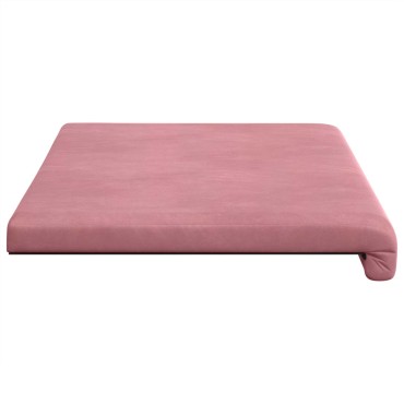 vidaXL Μαξιλάρι πάγκου Βελούδο Ροζ Βάθος 80x38x6,5cm