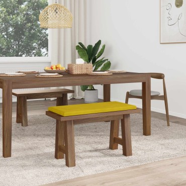 vidaXL Μαξιλάρι πάγκου Βελούδο Κίτρινο Βάθος 80x38x6,5cm