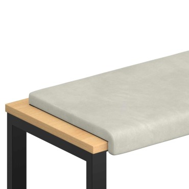 vidaXL Μαξιλάρι πάγκου Βελούδο Κρεμ Βάθος 110x38x6,5cm