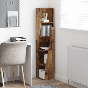 vidaXL Γωνιακό Ντουλάπι 27,5x27x140cm Επεξεργασμένο Ξύλο Παλιό ξύλο