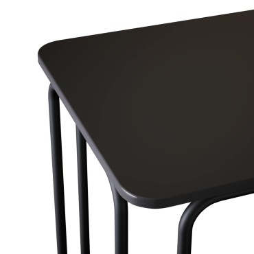 vidaXL Τραπεζαρία 100x50x75cm Επεξεργασμένο Ξύλο Μαύρο Ορθογώνιος 1 τεμ.