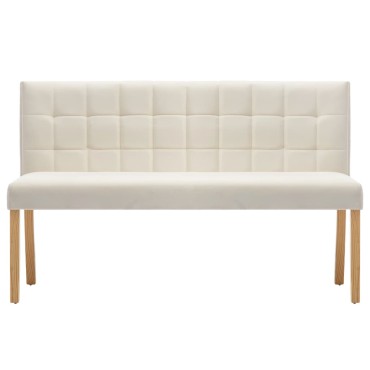 vidaXL Παγκάκι Κρεμ Βελούδινο 140x56x86cm 1 τεμ.