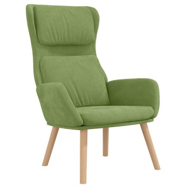 vidaXL Πολυθρόνα Relax Ανοιχτό Πράσινο Βελούδινη 70x77x98cm 1 τεμ.